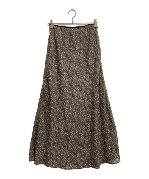 Sea Room lynn（シールームリン）Sea Room Lynn (シールームリン) レースウエスト VINTAGE SATIN スカート ブラック×ベージュ サイズ:Ⅿの古着・服飾アイテム