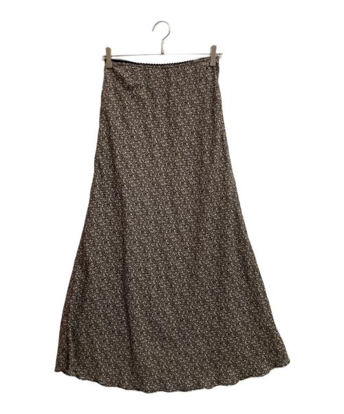 Sea Room lynn（シールームリン）Sea Room Lynn (シールームリン) レースウエスト VINTAGE SATIN スカート ブラック×ベージュ サイズ:Ⅿの古着・服飾アイテム