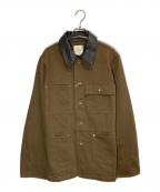 Sea Room lynnシールームリン）の古着「ECO Leather collarカバーオール」｜ブラウン