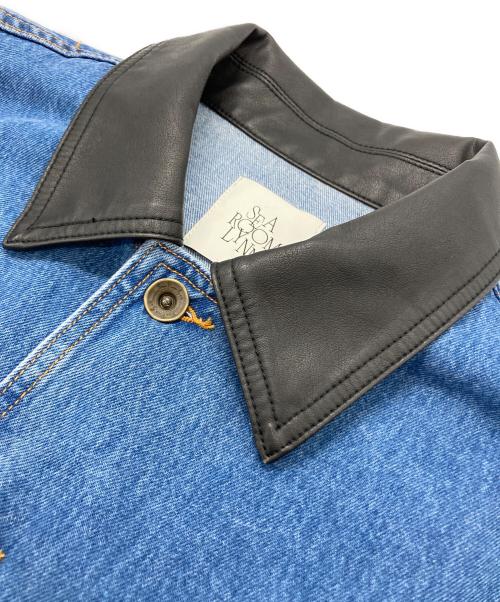 Sea Room lynn（シールームリン）Sea Room lynn (シールームリン) ECO Leather collarカバーオール ブルー サイズ:SIZE Freeの古着・服飾アイテム