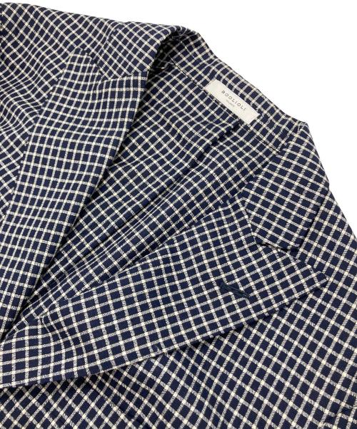 BOGLIOLI（ボリオリ）BOGLIOLI (ボリオリ) チェックテーラードジャケット ネイビー サイズ:48の古着・服飾アイテム