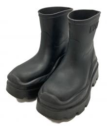 MSGM（エムエスジーエム）の古着「ロゴエンボスアンクルブーツ」｜ブラック