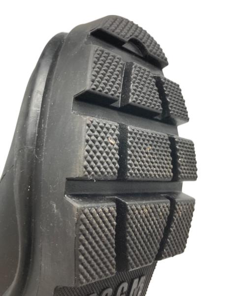 MSGM（エムエスジーエム）MSGM (エムエスジーエム) ロゴエンボスアンクルブーツ ブラック サイズ:37の古着・服飾アイテム