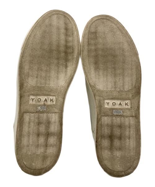 YOAK（ヨーク）YOAK (ヨーク) オールレザーコートスニーカー ホワイト サイズ:39の古着・服飾アイテム