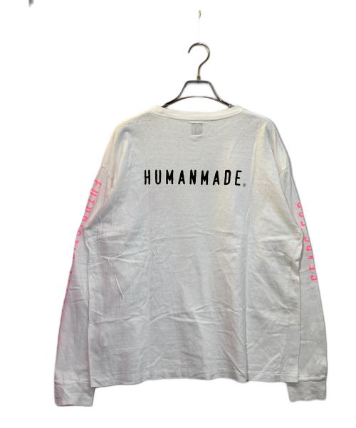 HUMAN MADE（ヒューマンメイド）HUMAN MADE (ヒューマンメイド) HEART LOGO LS TEE ホワイト サイズ:SIZE Lの古着・服飾アイテム