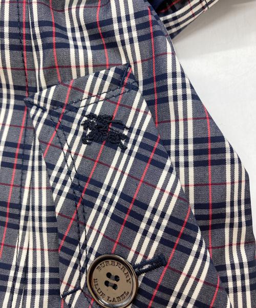 BURBERRY BLUE LABEL（バーバリー ブルー レーベル）BURBERRY BLUE LABEL (バーバリーロンドンブルーレーベル) ノヴァチェックコート ネイビー サイズ:36の古着・服飾アイテム