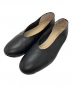 MARGARET HOWELL ideaマーガレット ハウエル アイディア）の古着「レザーパンプス」｜ブラック