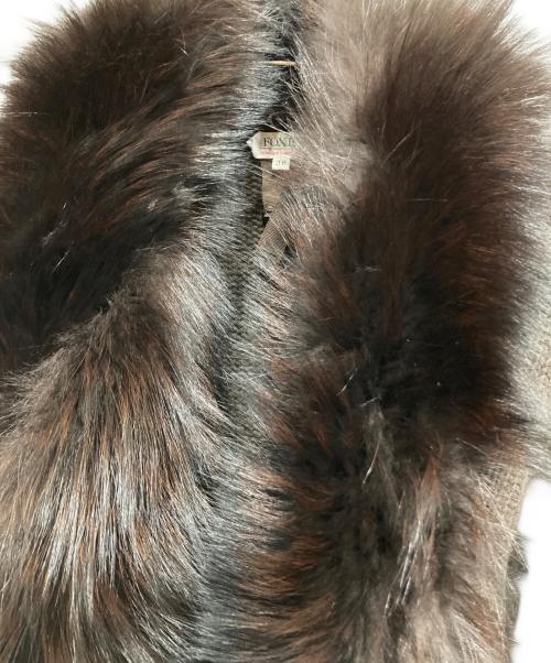 FOXEY BOUTIQUE（フォクシー ブティック）FOXEY BOUTIQUE (フォクシー ブティック) フォックスファー カシミヤカーディガン ブラウン サイズ:38の古着・服飾アイテム