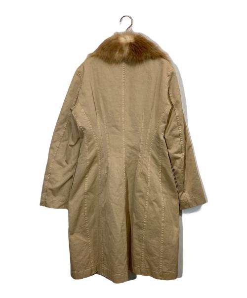 ermanno scervino（エルマノシェルビーノ）ERMANNO SCERVINO (エルマノシェルビーノ) フォックスファーコート ベージュ サイズ:42の古着・服飾アイテム