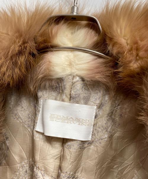ermanno scervino（エルマノシェルビーノ）ERMANNO SCERVINO (エルマノシェルビーノ) フォックスファーコート ベージュ サイズ:42の古着・服飾アイテム