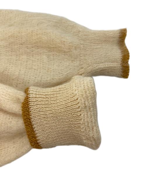 VAN HEUSEN（ヴァンヒューセン/バンヒューゼン）VAN HEUSEN (ヴァンヒューセン/バンヒューゼン) モヘア混Vネックニット ベージュ サイズ:Lの古着・服飾アイテム