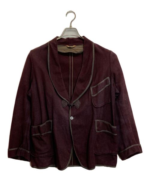 CORNISH（-）CORNISH (-) ヴィンテージスモーキングジャケット ボルドー サイズ:-の古着・服飾アイテム