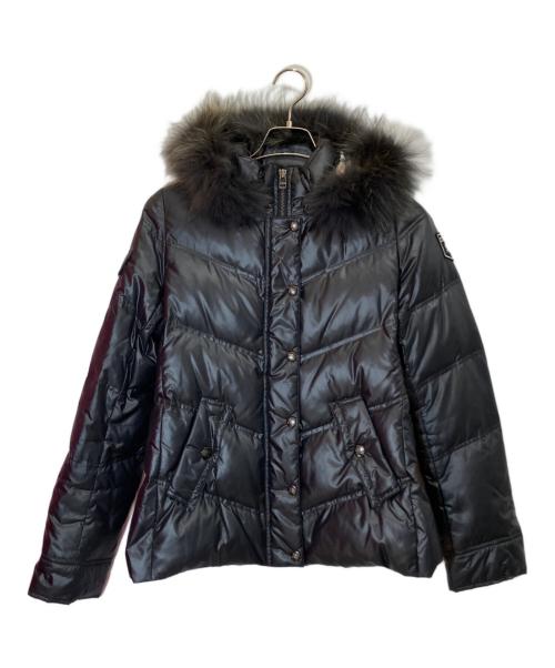 BURBERRY BLUE LABEL（バーバリーロンドンブルーレーベル）BURBERRY BLUE LABEL (バーバリーロンドンブルーレーベル) ファーダウンジャケット ブラック サイズ:38の古着・服飾アイテム