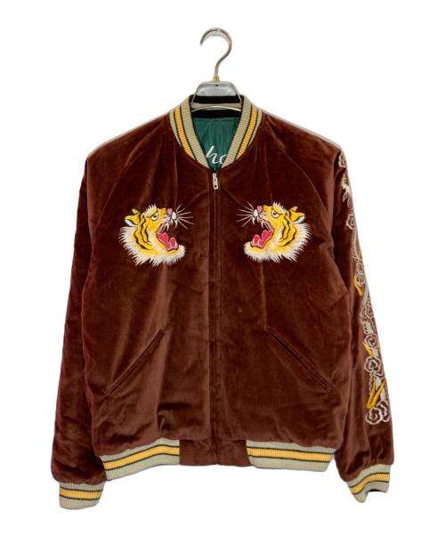 東洋エンタープライズ（トウヨウエンタープライズ）東洋エンタープライズ (トウヨウエンタープライズ) Mid 1950s Style Velveteen Souvenir Jacket グリーン×ブラウン サイズ:Mの古着・服飾アイテム