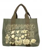 HUNTING WORLD×SHOGO SEKINEハンティングワールド×ショウゴ セキネ）の古着「ボルネオチャリティートートバッグM」｜グリーン