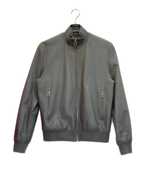 SERAPHIN（セラフィン）SERAPHIN (セラフィン) CHANBORDラムレザーブルゾン グレー サイズ:46の古着・服飾アイテム