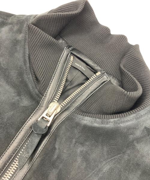 TOM FORD（トムフォード）TOM FORD (トムフォード) スウェードレザーバイカージャケット ブラック サイズ:SIZE 48の古着・服飾アイテム