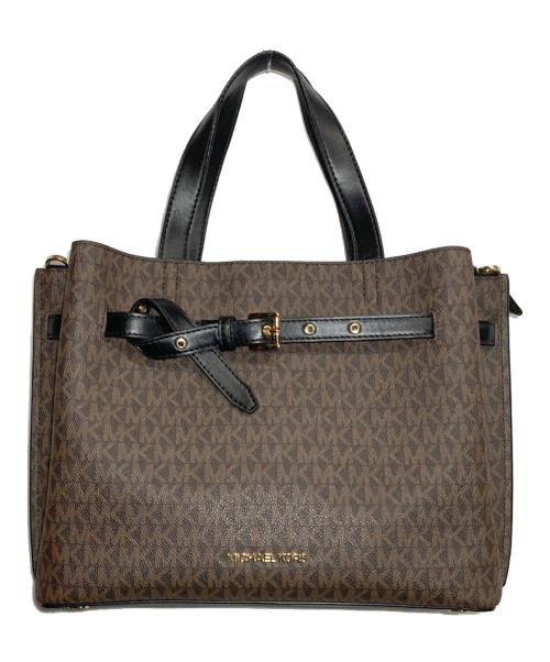 MICHAEL KORS（マイケル・コース）MICHAEL KORS (マイケル・コース) エミリアサッチェル ラージ ブラウン サイズ:-の古着・服飾アイテム