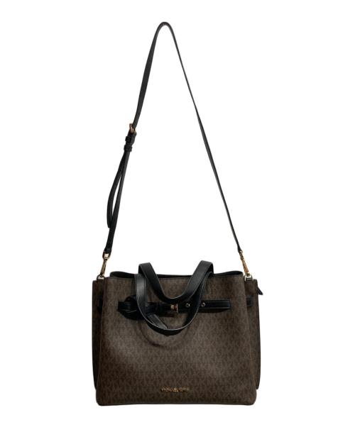 MICHAEL KORS（マイケル・コース）MICHAEL KORS (マイケル・コース) エミリアサッチェル ラージ ブラウン サイズ:-の古着・服飾アイテム