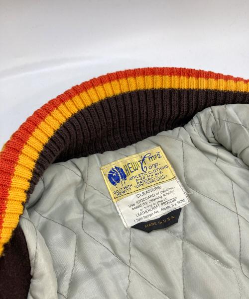 HEWITT（ヒューイット）HEWITT (ヒューイット) BACKDROP (バックドロップ) 別注スタジャン ブラウン×ベージュ サイズ:36の古着・服飾アイテム