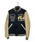 AVIREXアヴィレックス）の古着「オールドスタジャン」｜ブラック×ベージュ