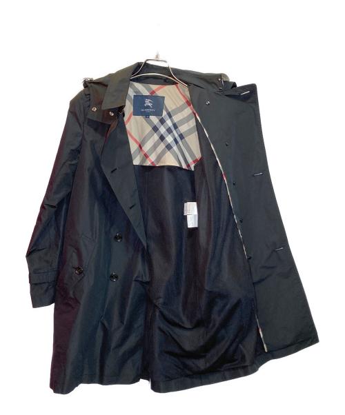 BURBERRY（バーバリー）BURBERRY (バーバリー) フーデットトレンチコート ブラック サイズ:40の古着・服飾アイテム