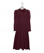 HER LIP TOハーリップトゥ）の古着「Modern Mademoiselle Back Ribbon Dress」｜ボルドー
