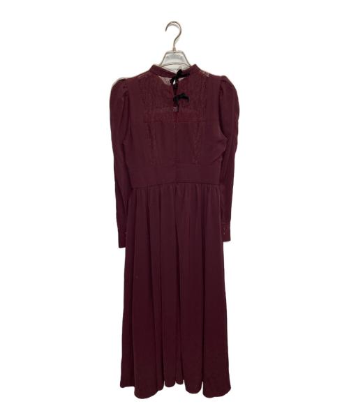 HER LIP TO（ハーリップトゥ）Her lip to (ハーリップトゥ) Modern Mademoiselle Back Ribbon Dress ボルドー サイズ:Mの古着・服飾アイテム