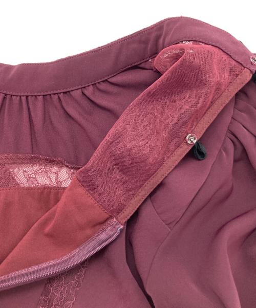 HER LIP TO（ハーリップトゥ）Her lip to (ハーリップトゥ) Modern Mademoiselle Back Ribbon Dress ボルドー サイズ:Mの古着・服飾アイテム