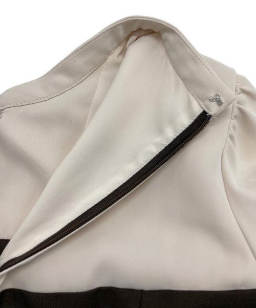 HER LIP TO（ハーリップトゥ）Her lip to (ハーリップトゥ) Bicolor Draped Dress ブラウン サイズ:Mの古着・服飾アイテム