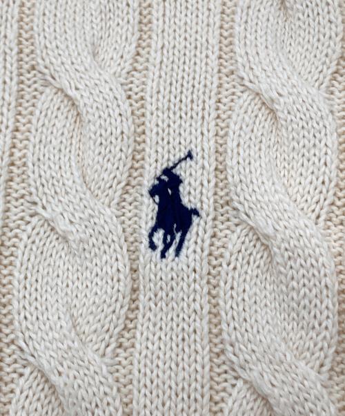POLO RALPH LAUREN（ポロ・ラルフローレン）POLO RALPH LAUREN (ポロ・ラルフローレン) ハーフジップニット ベージュ サイズ:SIZE Mの古着・服飾アイテム