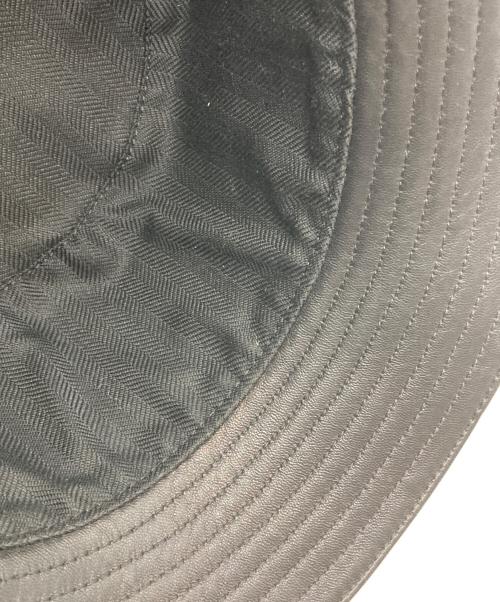 LOEWE（ロエベ）LOEWE (ロエベ) アナグラムロゴパッチ レザーバケットハット ブラックの古着・服飾アイテム