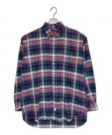 RALPH LAUREN（ラルフローレン）の古着「THE BIG SHIRT/チェックシャツ」｜ネイビー×レッド