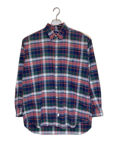 RALPH LAUREN（ラルフローレン）RALPH LAUREN (ラルフローレン) THE BIG SHIRT/チェックシャツ ネイビー×レッド サイズ:Lの古着・服飾アイテム