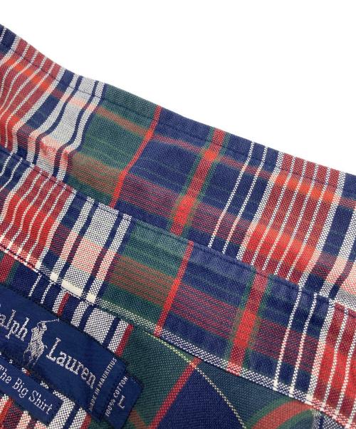 RALPH LAUREN（ラルフローレン）RALPH LAUREN (ラルフローレン) THE BIG SHIRT/チェックシャツ ネイビー×レッド サイズ:Lの古着・服飾アイテム