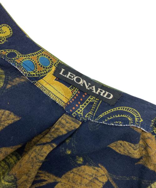 LAONARD（レオナード）LAONARD (レオナード) シルク切替カーディガン ネイビー サイズ:Mの古着・服飾アイテム