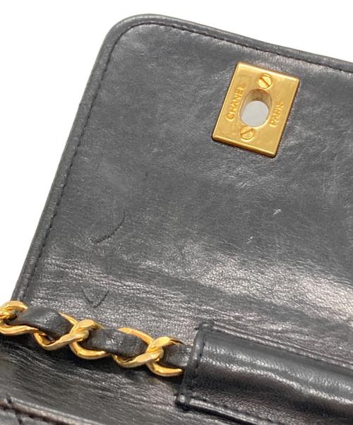 CHANEL（シャネル）CHANEL (シャネル) ダブルターンロックチェーンショルダーバッグ ブラックの古着・服飾アイテム