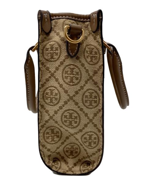 TORY BURCH（トリーバーチ）TORY BURCH (トリーバーチ) T モノグラム ジャカード ミニ トート ベージュの古着・服飾アイテム