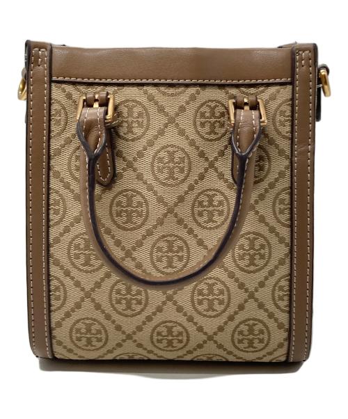 TORY BURCH（トリーバーチ）TORY BURCH (トリーバーチ) T モノグラム ジャカード ミニ トート ベージュの古着・服飾アイテム