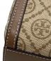中古・古着 TORY BURCH (トリーバーチ) T モノグラム ジャカード ミニ トート ベージュ：18000円
