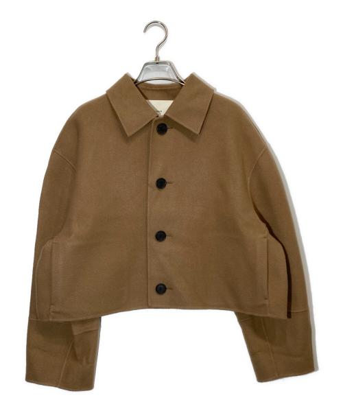NAVE（ネイブ）NAVE (ネイブ) メルトンリバー ステンカラークロップド コート ベージュ サイズ:1の古着・服飾アイテム