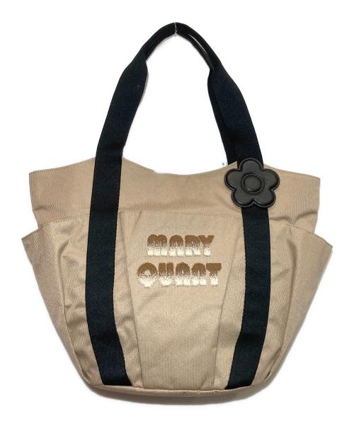 MARY QUANT（マリークヮント）MARY QUANT (マリークヮント) グラデーションロゴ刺繍トート ベージュ サイズ:-の古着・服飾アイテム