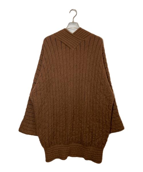 Salvatore Ferragamo（サルヴァトーレ フェラガモ）Salvatore Ferragamo (サルヴァトーレ フェラガモ) カシミヤ混ロングカーディガン ブラウン サイズ:下記参照の古着・服飾アイテム