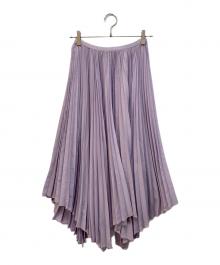 POLO RALPH LAUREN（ポロ・ラルフローレン）の古着「アシンメトリープリーツスカート」｜ラベンダー