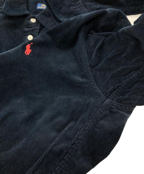 POLO RALPH LAUREN（ポロ・ラルフローレン）POLO RALPH LAUREN (ポロ・ラルフローレン) コーデュロイ ベルテッド シャツドレス ネイビー サイズ:8の古着・服飾アイテム
