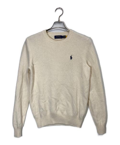 POLO RALPH LAUREN（ポロ・ラルフローレン）POLO RALPH LAUREN (ポロ・ラルフローレン) アルパカ混ニット アイボリー サイズ:Sの古着・服飾アイテム