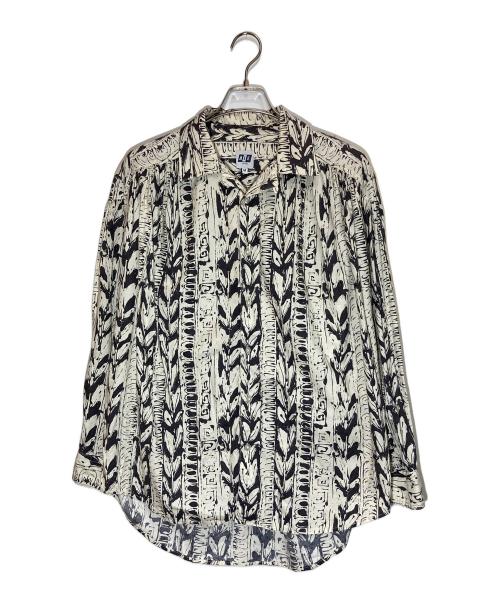 AiE（エーアイイー）AiE (エーアイイー) Painter Shirt-art symbol motif ブラック×アイボリー サイズ:Ⅿの古着・服飾アイテム