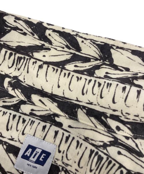 AiE（エーアイイー）AiE (エーアイイー) Painter Shirt-art symbol motif ブラック×アイボリー サイズ:Ⅿの古着・服飾アイテム
