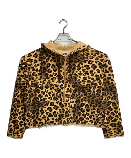 AiE（エーアイイー）AiE (エーアイイー) COTTON LINED PILE FLEECE LEOPARD PRINTEDパーカー ブラウン サイズ:Sの古着・服飾アイテム
