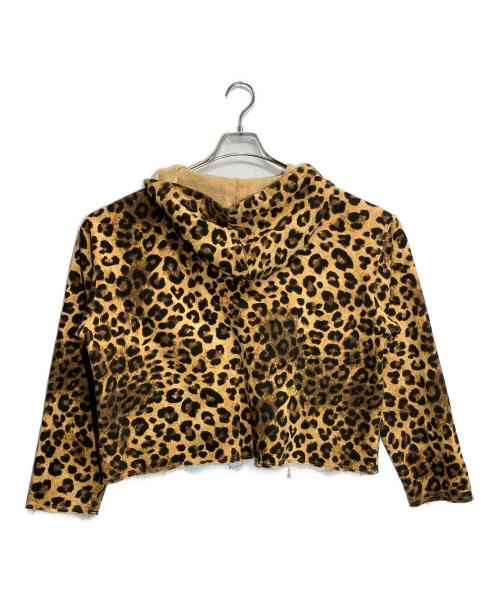 AiE（エーアイイー）AiE (エーアイイー) COTTON LINED PILE FLEECE LEOPARD PRINTEDパーカー ブラウン サイズ:Sの古着・服飾アイテム